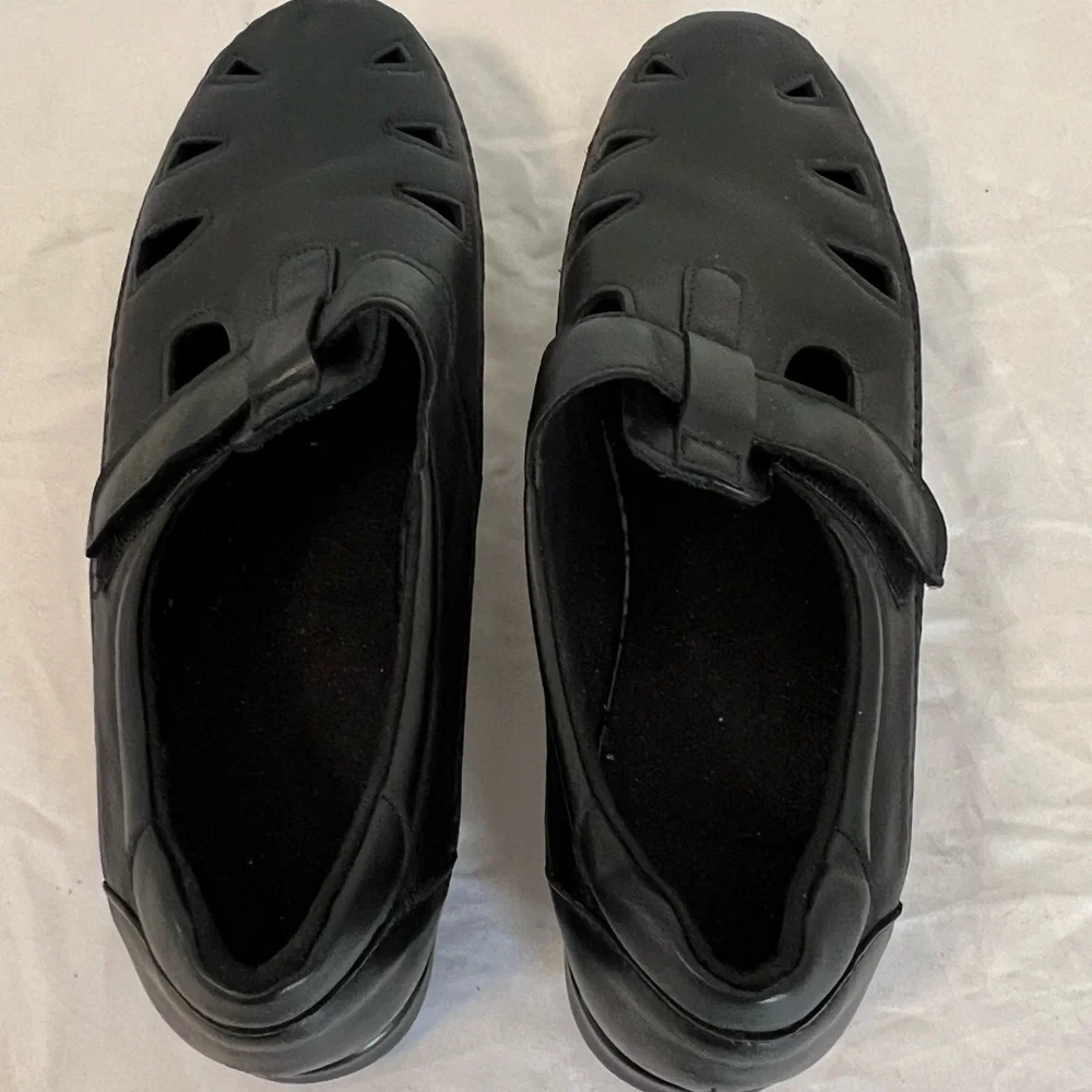 SAS Tripad Comfort Roamer Black Leather Cutout‎ Shoes Womens 11.5N EUC Narrow